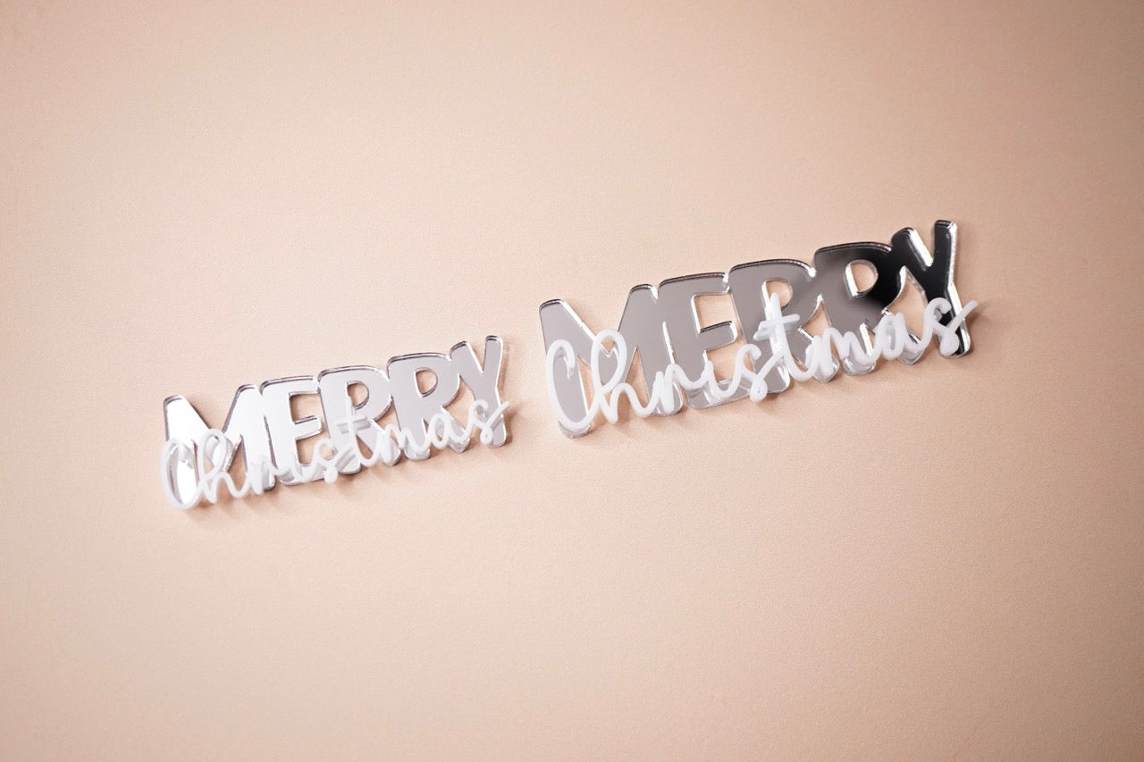 Merry Christmas Charm (Double Layer) Duo Font (3 or 6 pack)