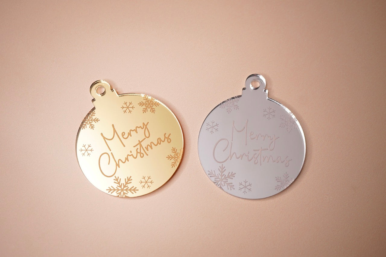 Merry Christmas Mini Baubles (3 or 6 pack)