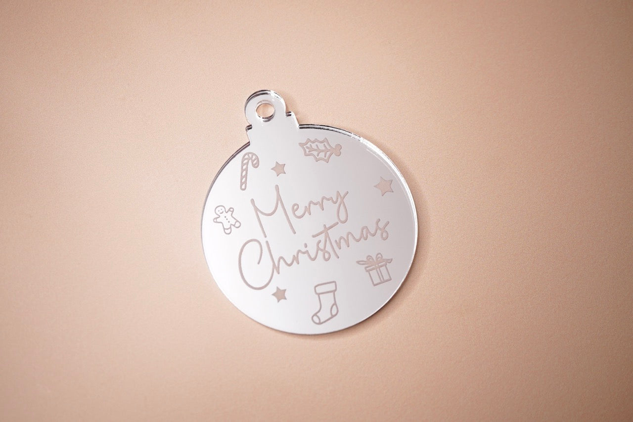 Merry Christmas Mini Baubles (3 or 6 pack)