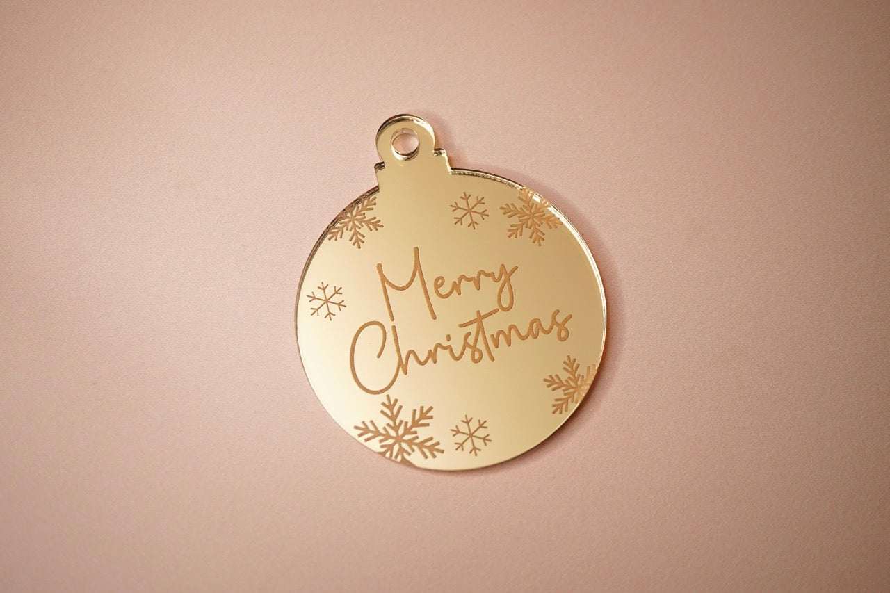 Merry Christmas Mini Baubles (3 or 6 pack)