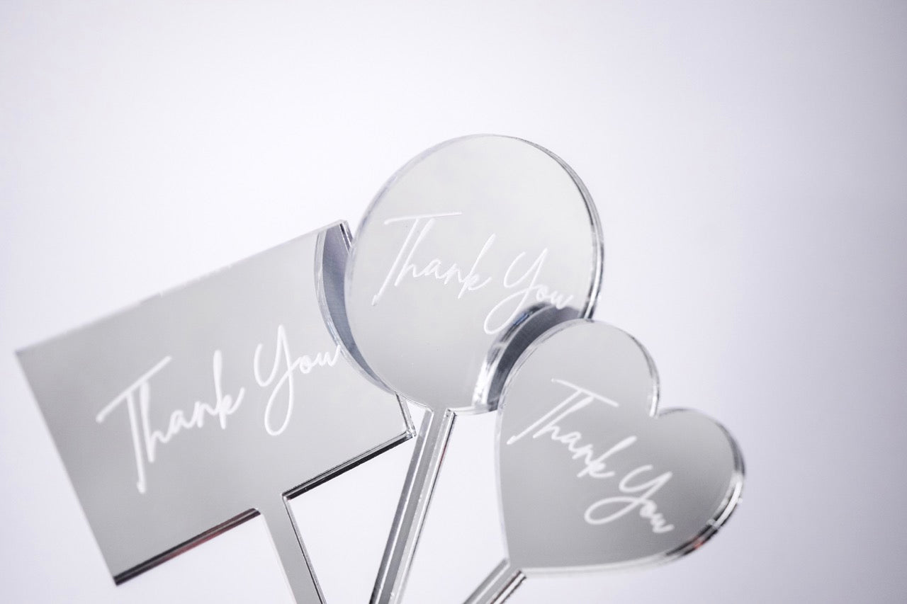 'Thank You' Mini Tags (Engraved)