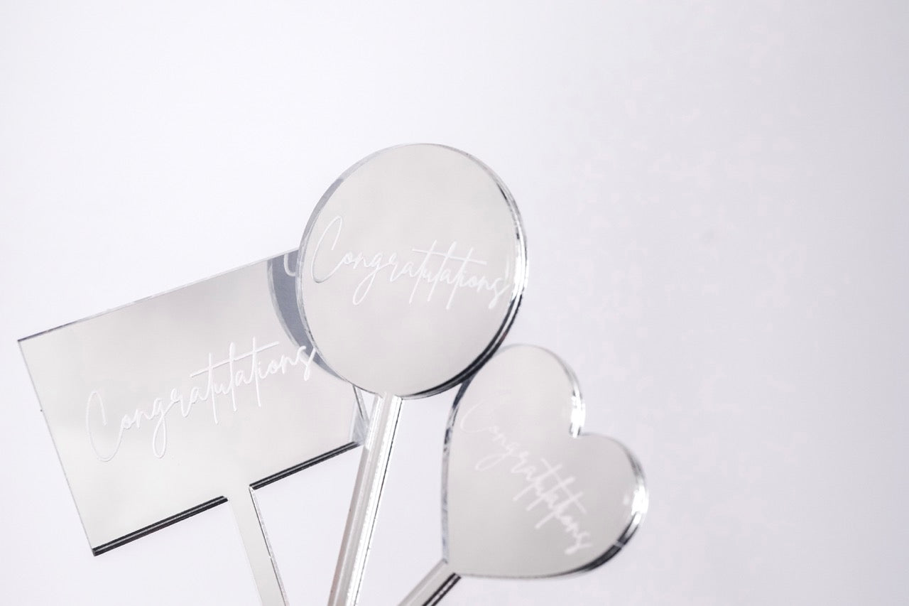 'Congratulations' Mini Tags (Engraved)