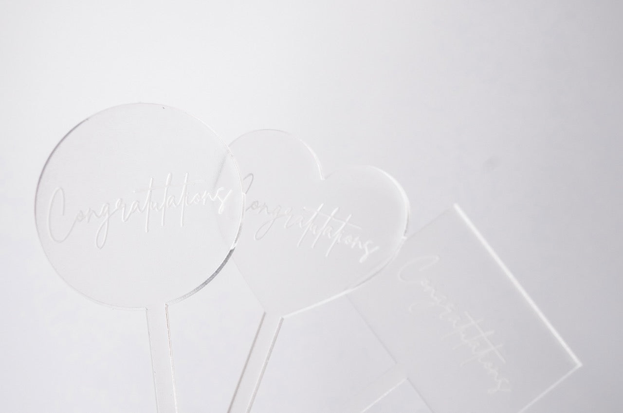 'Congratulations' Mini Tags (Engraved)