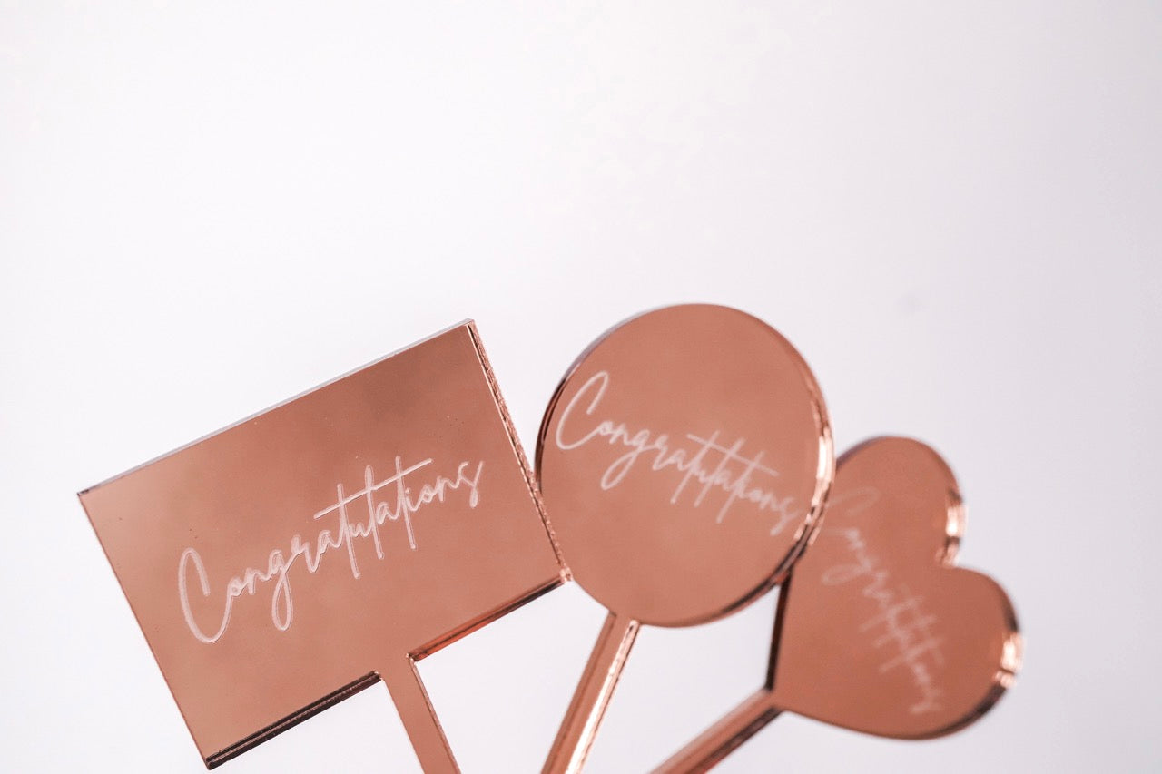 'Congratulations' Mini Tags (Engraved)