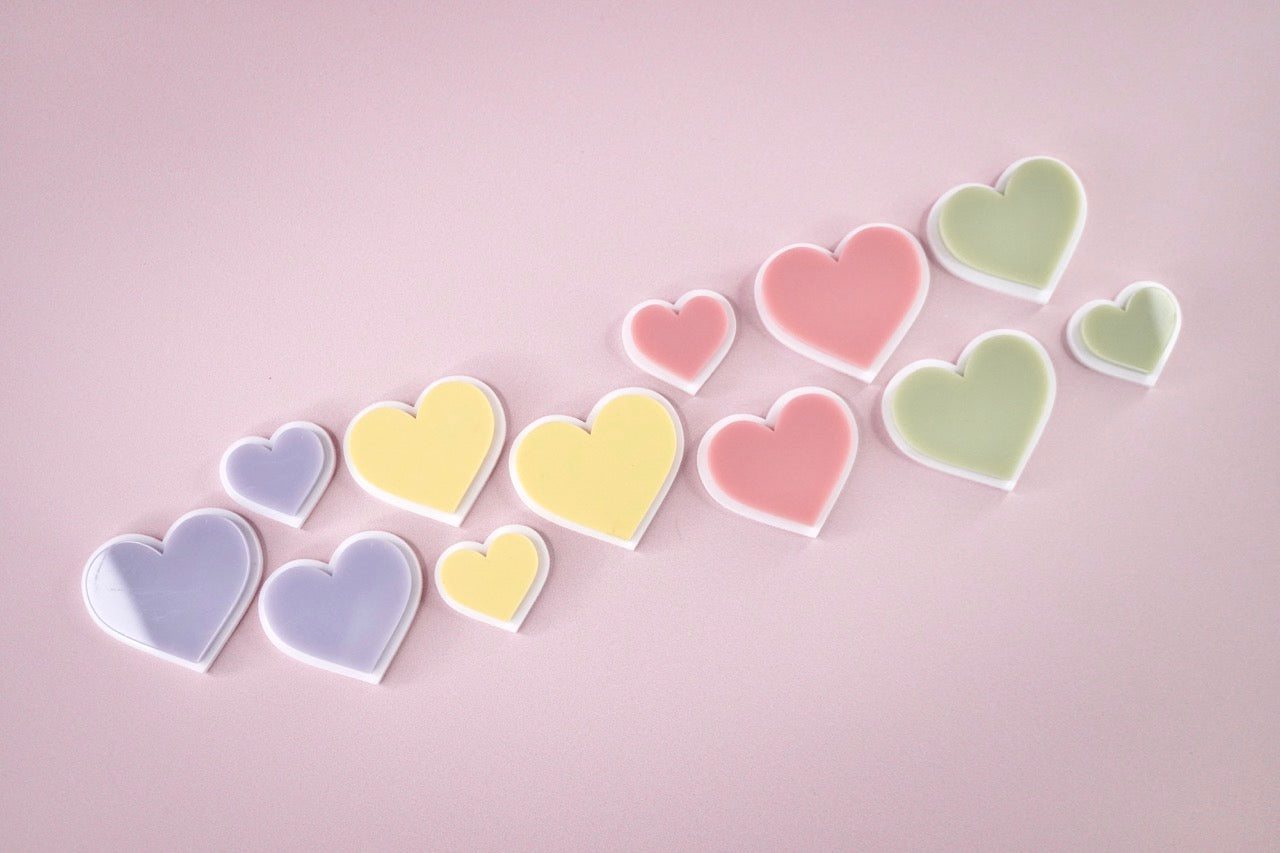 Heart Double Layer Mini Charms