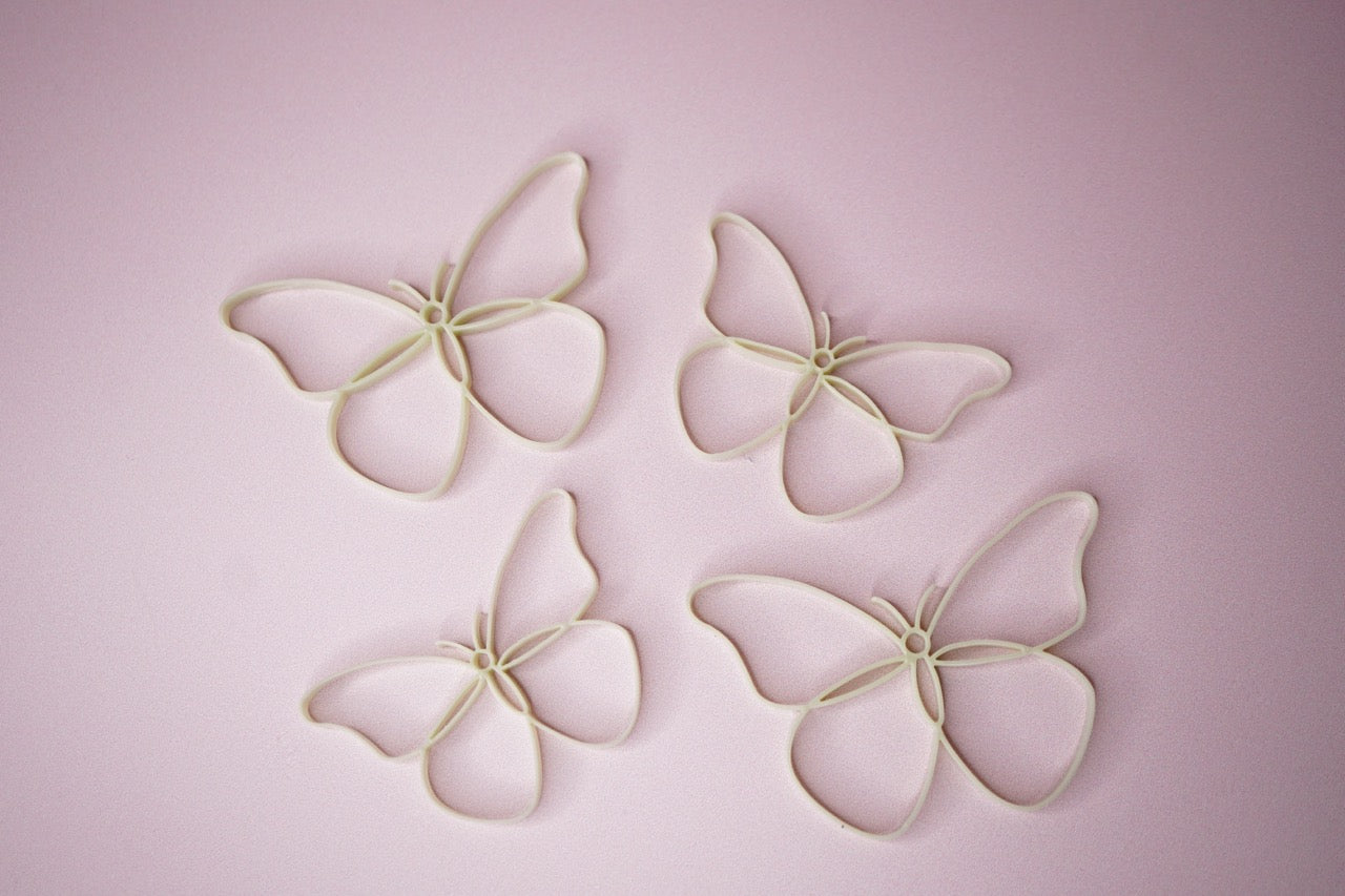 Butterfly Line Art Charms (Colour Customisable)