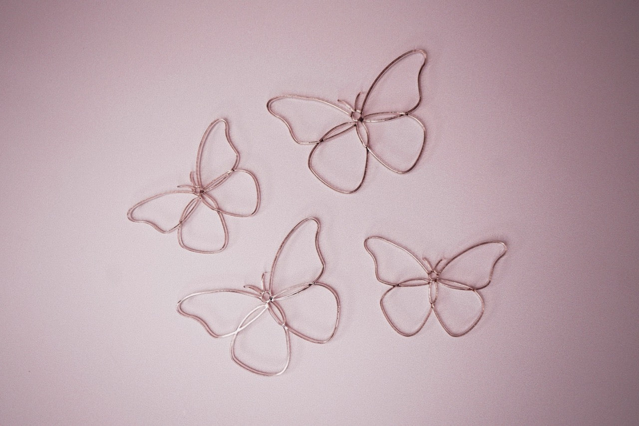 Butterfly Line Art Charms (Colour Customisable)