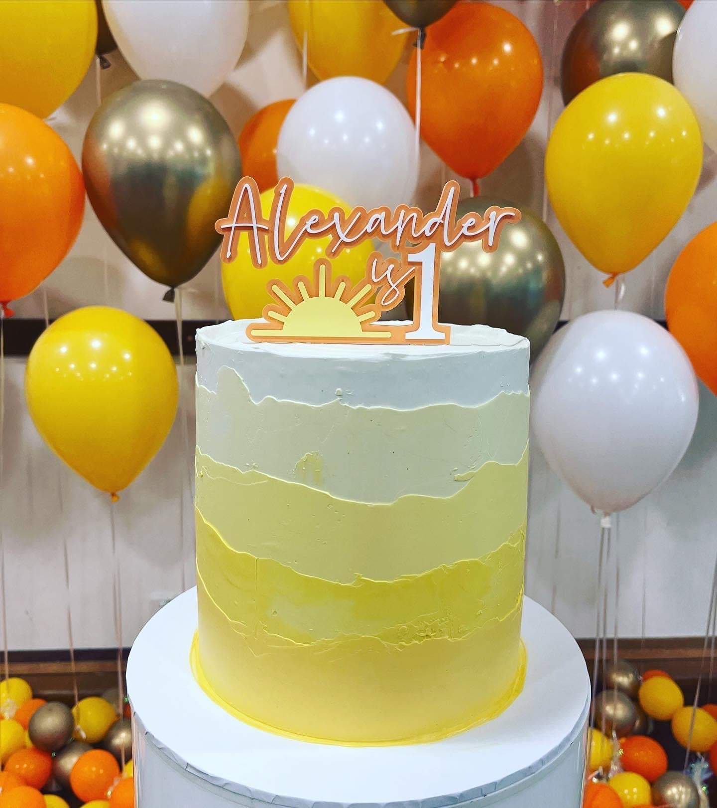 Sunshine Cake Topper (Name + Age)
