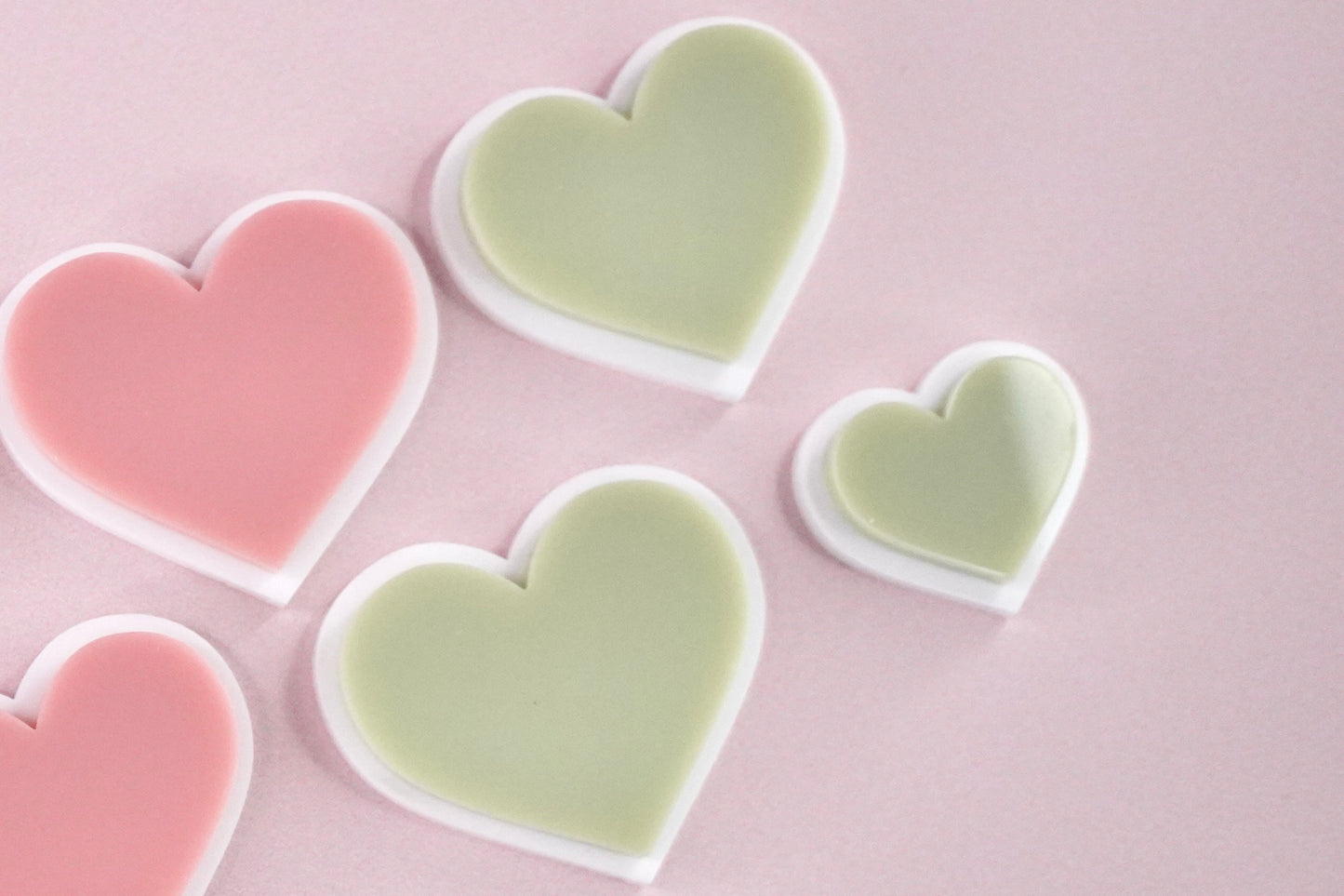 Heart Double Layer Mini Charms