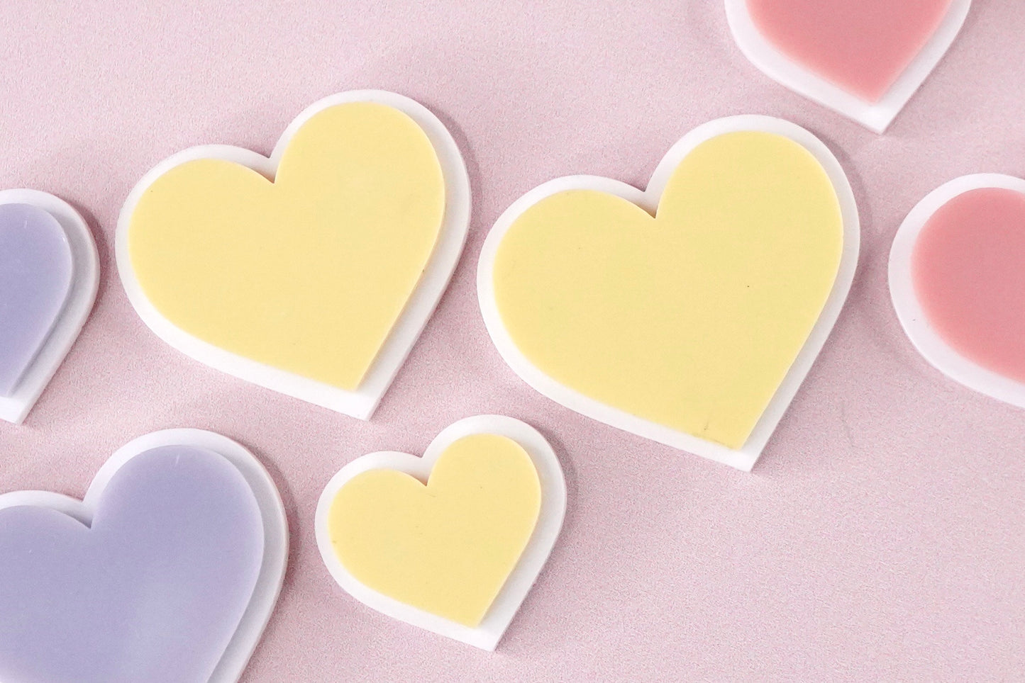 Heart Double Layer Mini Charms
