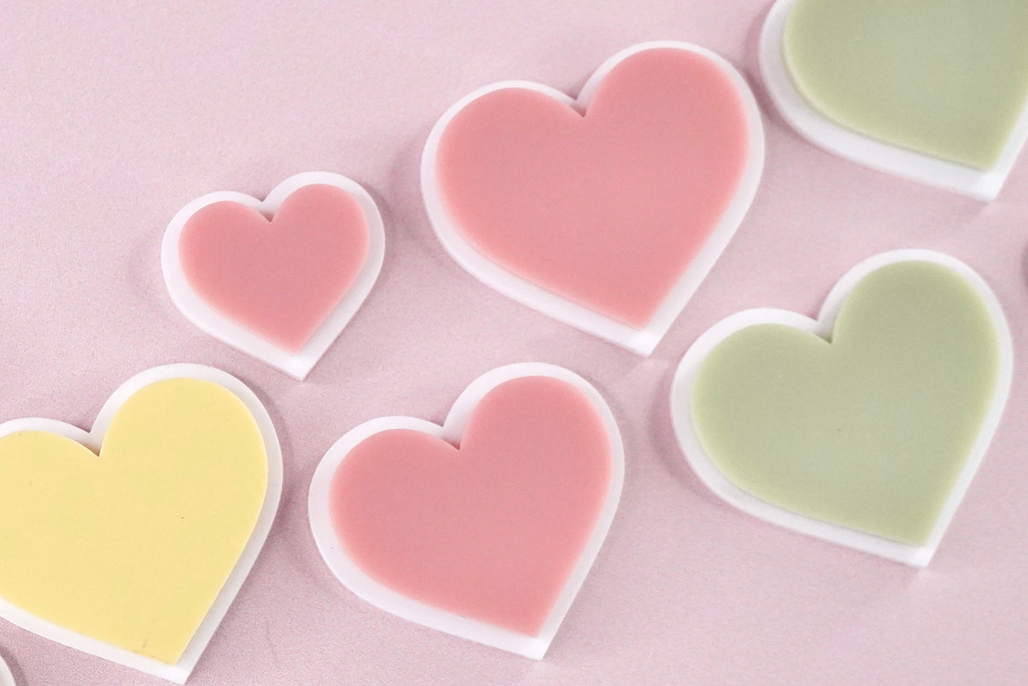 Heart Double Layer Mini Charms