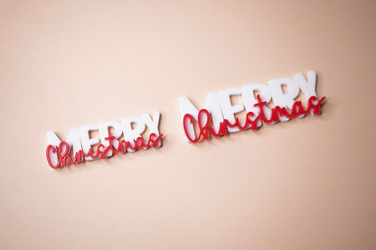 Merry Christmas Charm (Double Layer) Duo Font (3 or 6 pack)