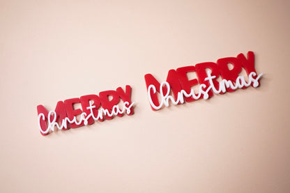 Merry Christmas Charm (Double Layer) Duo Font (3 or 6 pack)