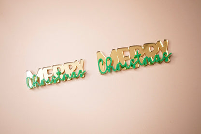Merry Christmas Charm (Double Layer) Duo Font (3 or 6 pack)