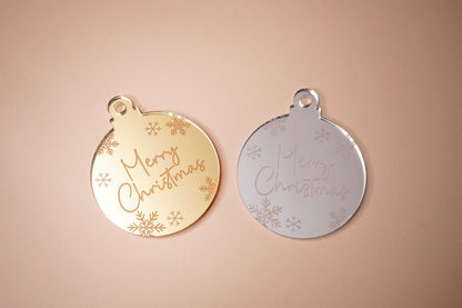 Merry Christmas Mini Baubles (3 or 6 pack)