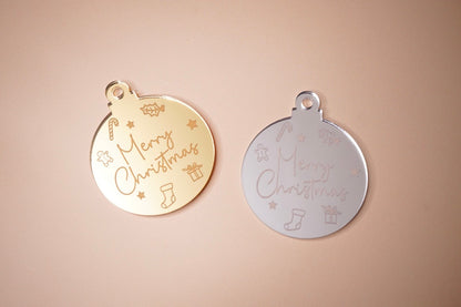 Merry Christmas Mini Baubles (3 or 6 pack)