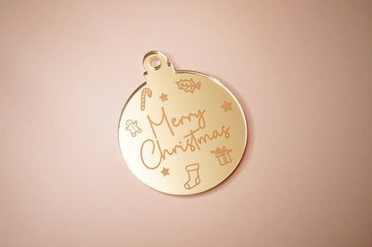 Merry Christmas Mini Baubles (3 or 6 pack)