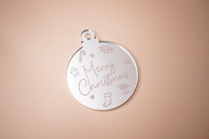 Merry Christmas Mini Baubles (3 or 6 pack)