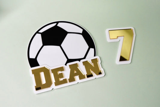 Soccer Ball Topper/Fropper - Customisable name and age