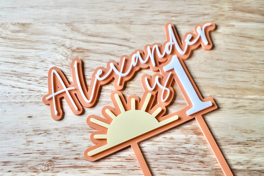 Sunshine Cake Topper (Name + Age)