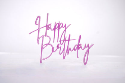 Happy Birthday Charm (Single Layer, Colour Customisable)