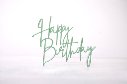 Happy Birthday Charm (Single Layer, Colour Customisable)
