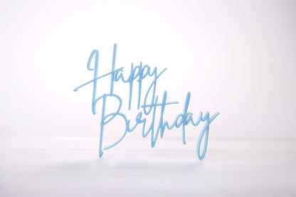 Happy Birthday Charm (Single Layer, Colour Customisable)