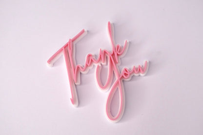 Thank You Mini Charm (Double Layer, Colour Customisable)