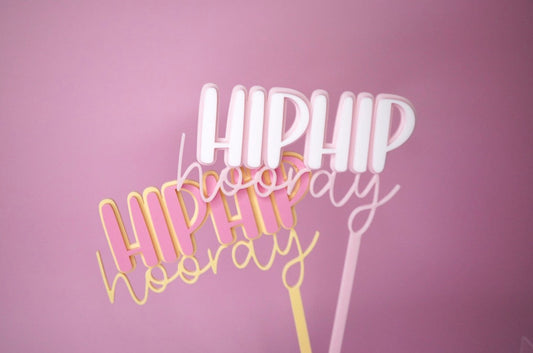 Hip Hip Hooray Cake Topper
