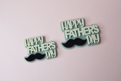 Happy Father's Day Charm Moustache - Father's Day