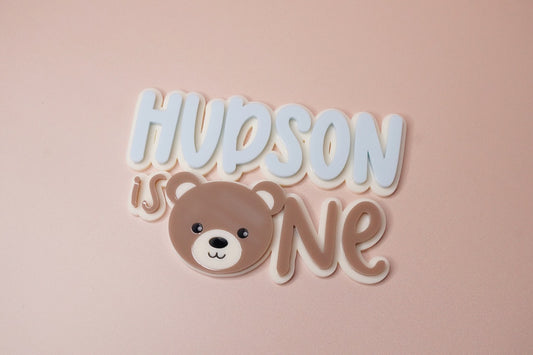 Teddy Cake Topper/Fropper (Name + Age)